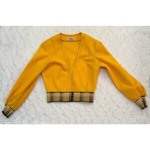 Vintage Jacket Cropped The Kollection LTD. Yellow and Black